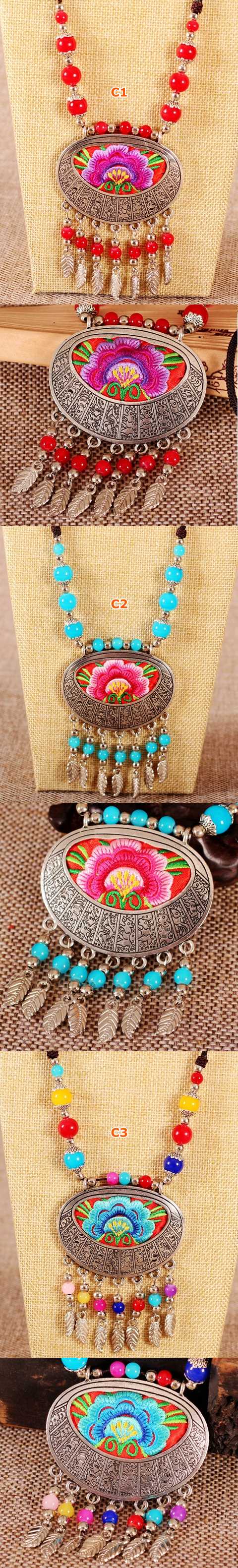 Handmade Ethnic Embroidery Necklace