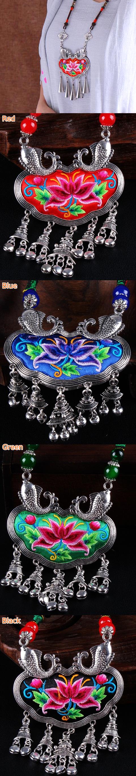 Handmade Ethnic Embroidery Necklace