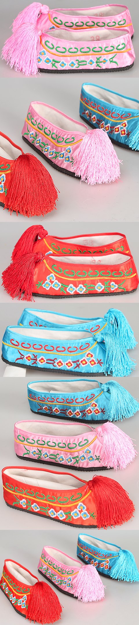 Tassel Embroidery Shoes (Multicolor)