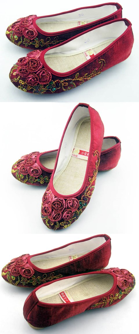 Mid Heel Chinese Ethnic Shoes