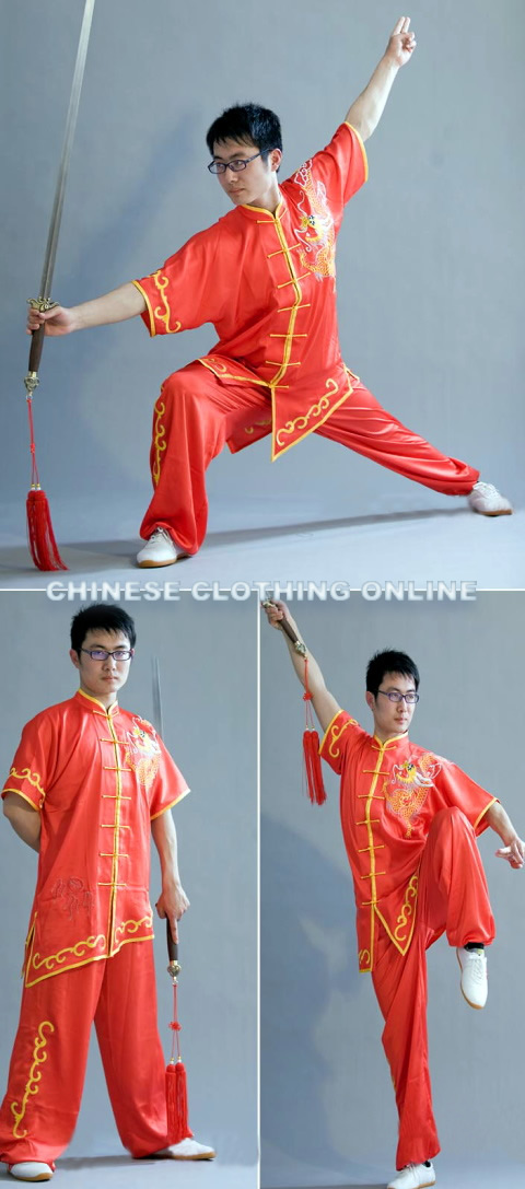 Dragon and Ethnic Embroidery 2-piece Kung Fu / Taichi Suit (CM)