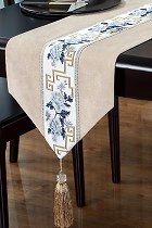 Chinese Ethnic Embroidery Linen Cotton Table Runner (RM)