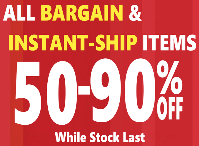 BIG SALE: 50~90% OFF (while stocks last)