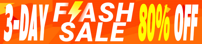 3-Day Flash Sale 80% OFF