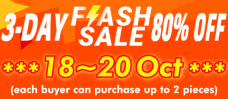 3-Day FLASH SALE 80% OFF