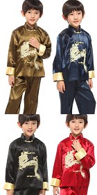 Boy's Dragon Embroidery Mandarin Suit (RM)