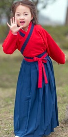 Girl's Han Dynasty Cotton Linen Folkwear Hanfu (RM)