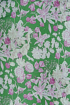 Fabric - Floral Imitation Silk (Multicolor)