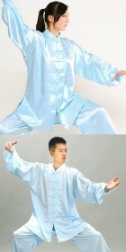 Professional Taichi Kungfu Uniform - Korean Silk - Powder Blue (RM)