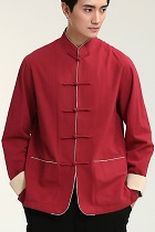 Mandarin Plain Soft Linen Shirt (RM)