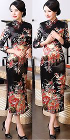 3/4-sleeve Long-length Cheongsam (RM)