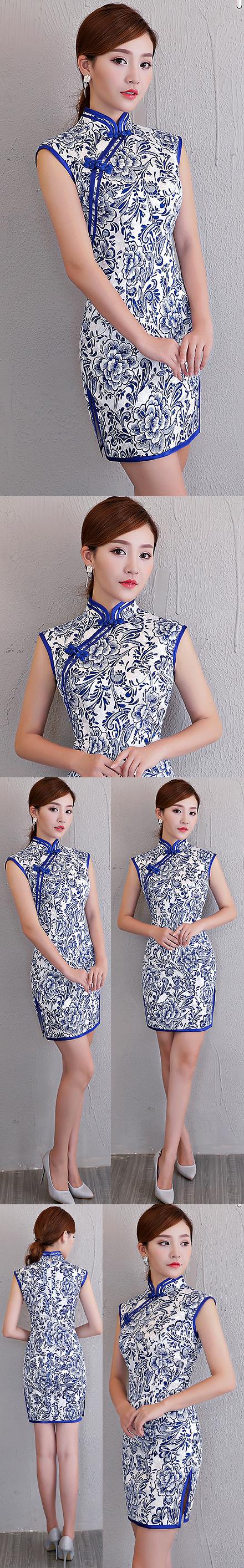 Sleeveless Short-length Cheongsam (RM)