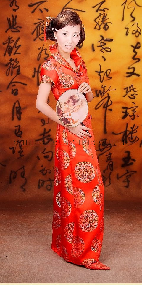 Short-sleeve A-line Cheongsam (CM)