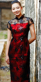 Short-sleeve Long-length Cheongsam (CM)