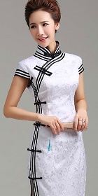 Cup-sleeve Long-length Cheongsam (CM)