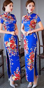 Short-sleeve Long-length Cheongsam (CM)