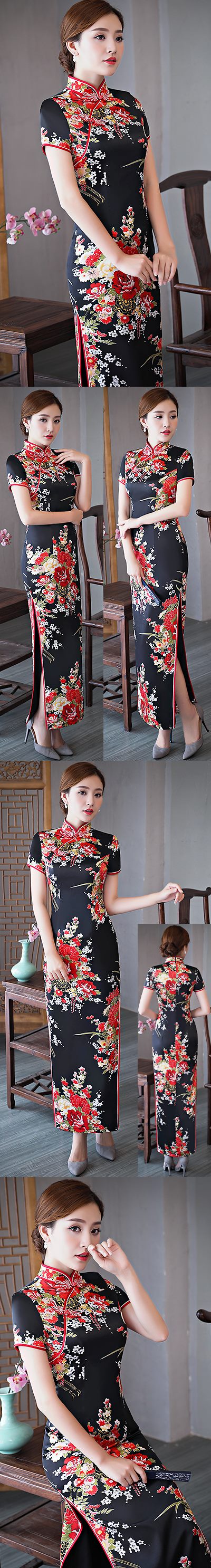 Short-sleeve Long-length Cheongsam (CM)