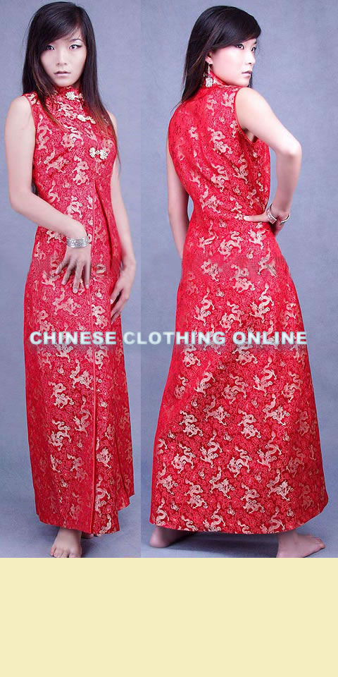 Sleeveless Long-length Cheongsam (CM)