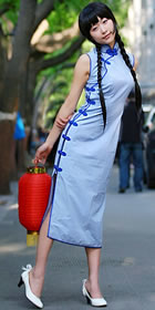 Sleeveless Long-length Cheongsam (CM)