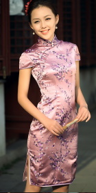 Cup-sleeve Mid-length Cheongsam (CM)