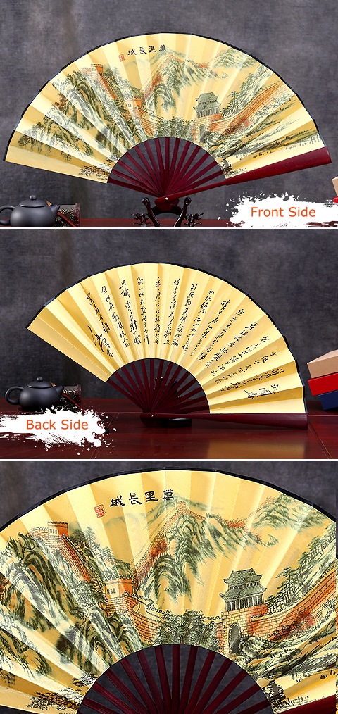 Tradition Painted Folding Fan