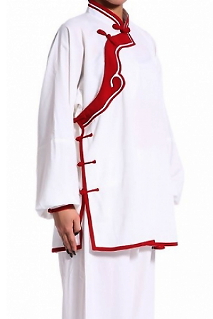 Women Inclined-lapel Xiangyun Applique Kung Fu Blouse (CM)